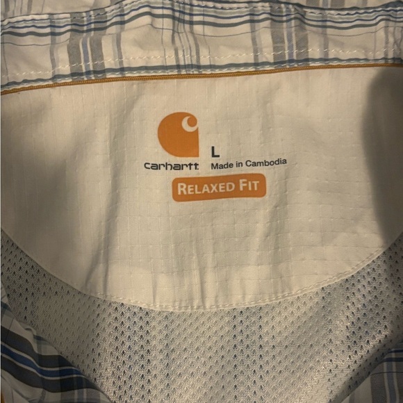 Men’s Carhartt Force Short Sleeve Button Down. Large. - Picture 2 of 8